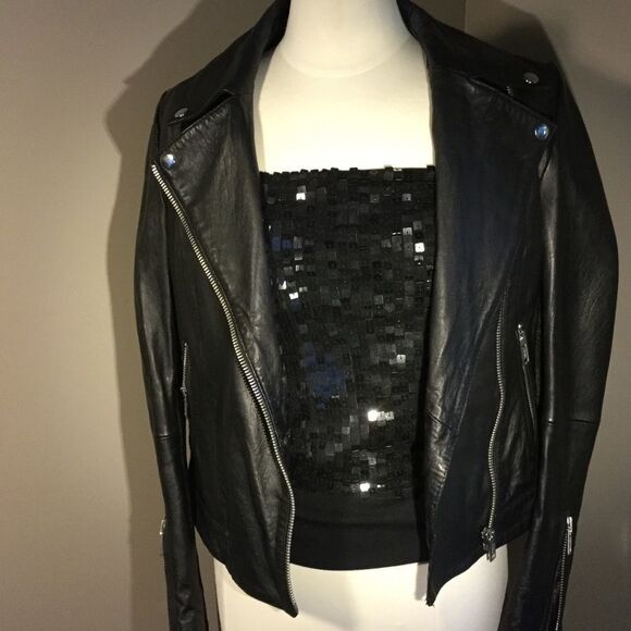 KNIT and Sequin Strapless Top - Picture 2 of 4